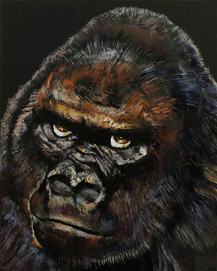 Gorilla Painting by Michael Creese
