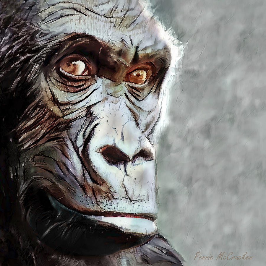 Gorilla Digital Art by Pennie McCracken