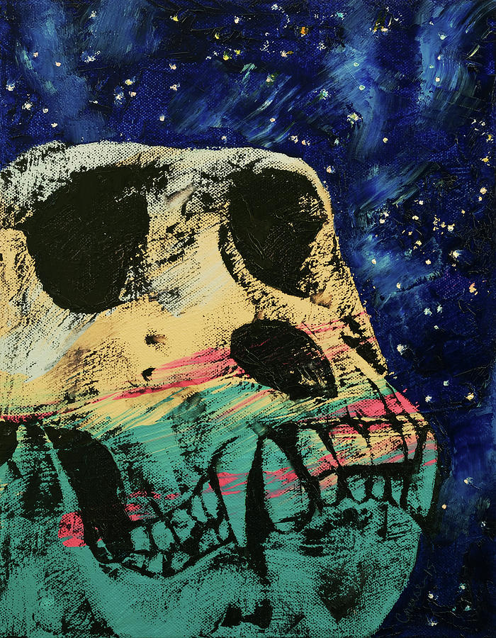 Space Painting - Gorilla Skull by Michael Creese