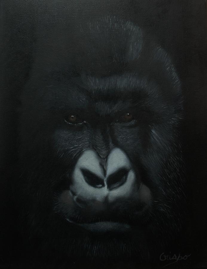 Gorille Painting by Jean Yves Crispo