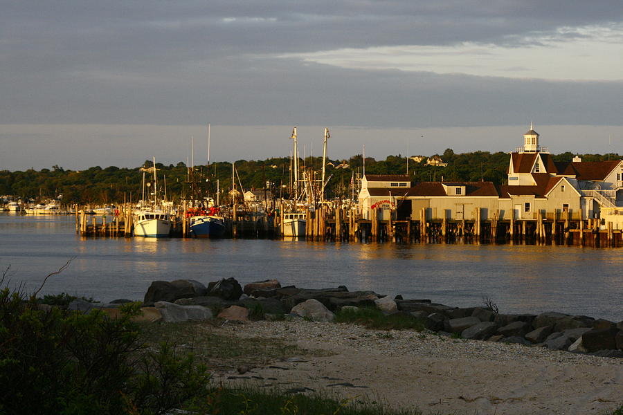 Montauk Photograph - Gosmans Dock at Dawn by Christopher J Kirby
