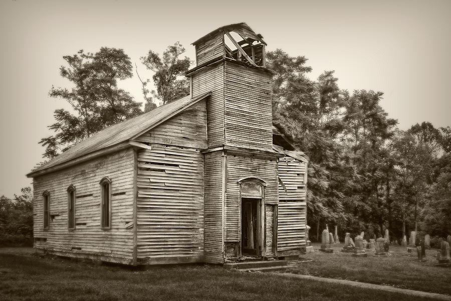 Cemetery Photograph - Gospel Center Church IV by Tom Mc Nemar