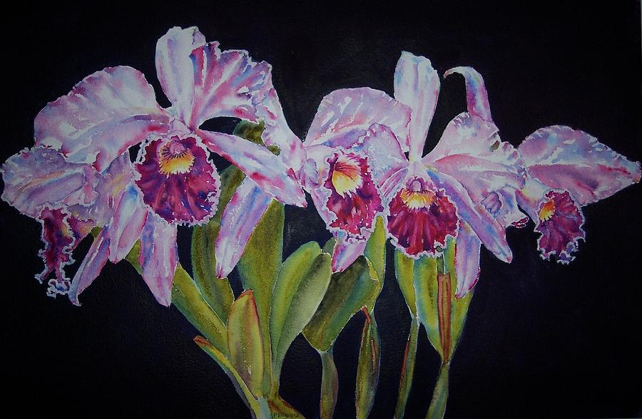Orchid Painting - Gossipers by Phyllis Bleau