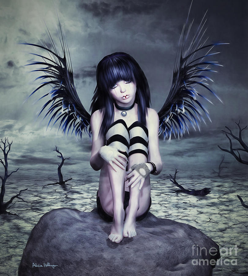 Goth Fairy Digital Art by Alicia Hollinger