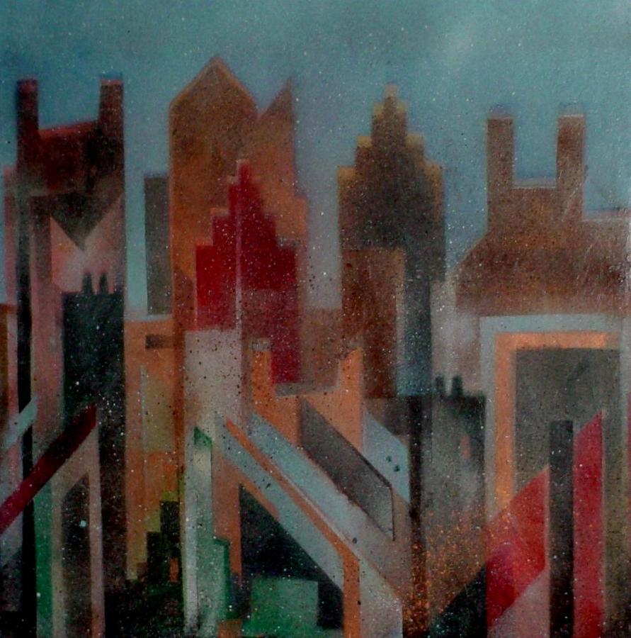 Gothem City Painting by Anita Burgermeister