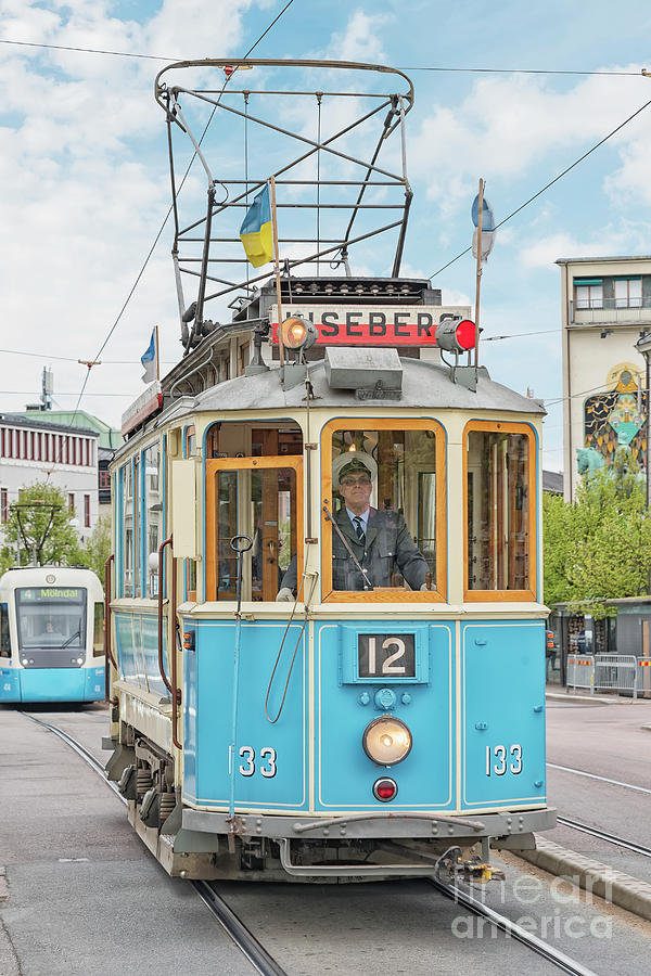 Transportation Photograph - Gothenburg Liseberg Tram by Antony McAulay