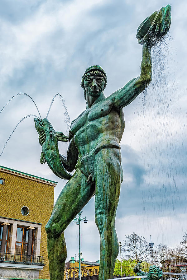 Gothenburg Poseidon Fountain Photograph by Antony McAulay