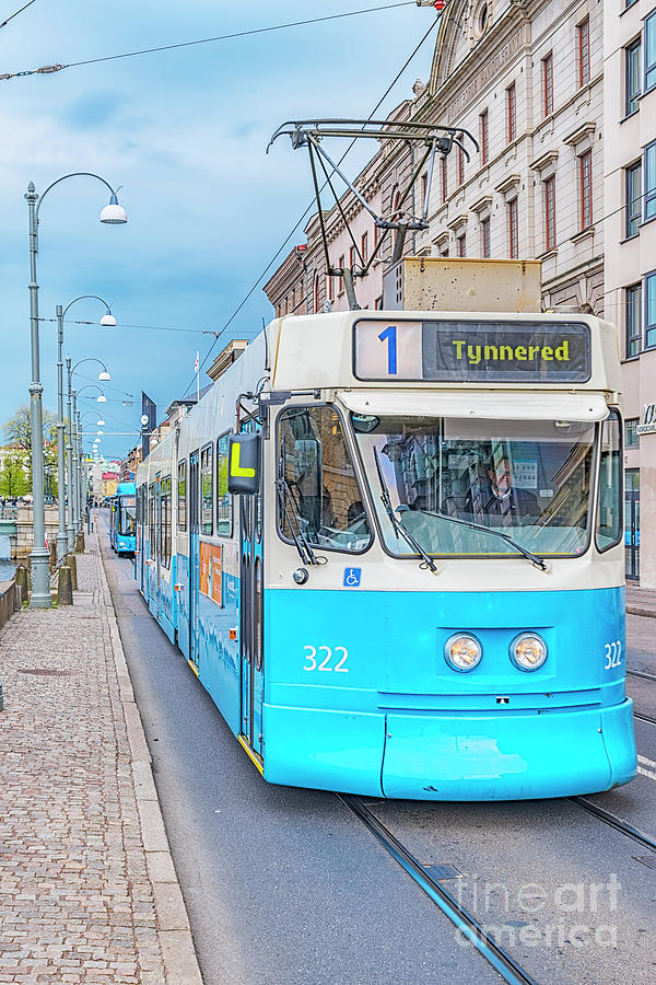 Transportation Photograph - Gothenburg Public Tram and Bus by Antony McAulay