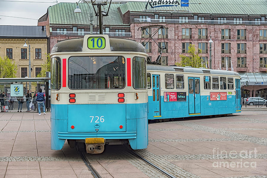 Transportation Photograph - Gothenburg Public Tram by Antony McAulay