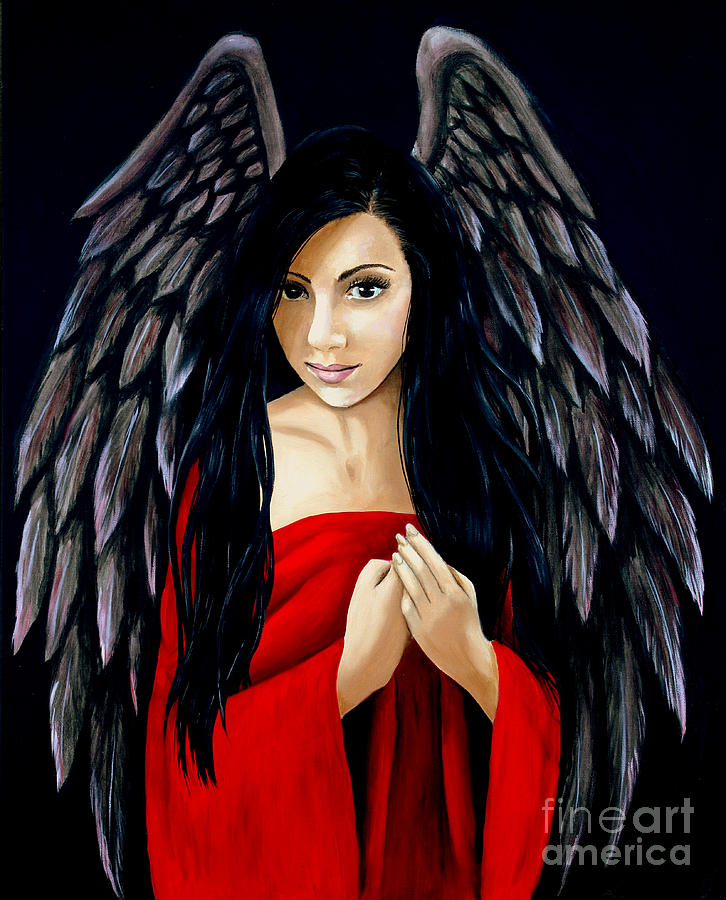 Gothic Angel Mixed Media by Pechez Sepehri
