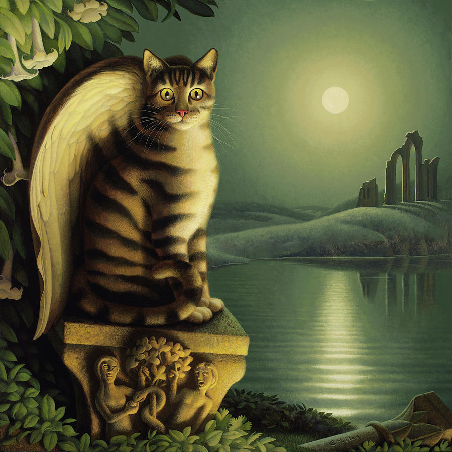 Cat Painting - Gothic by Chris Miles
