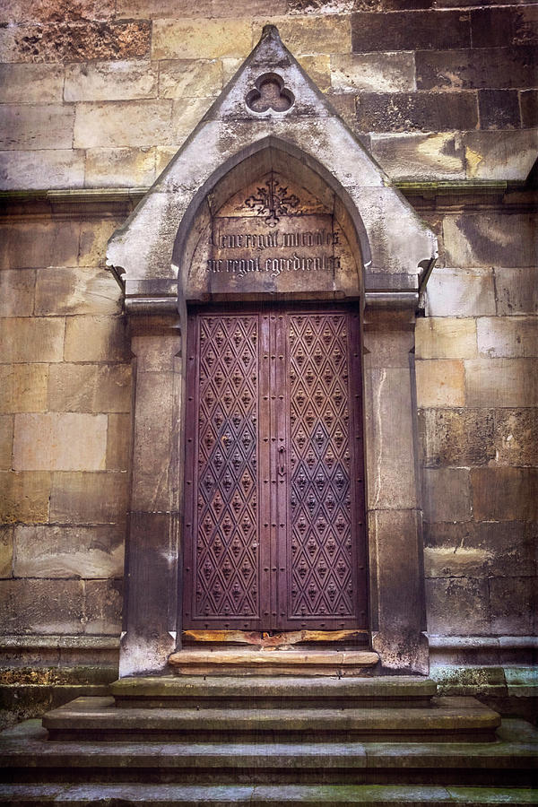 Architecture Photograph - Gothic Door Bratislava Cathedral  by Carol Japp