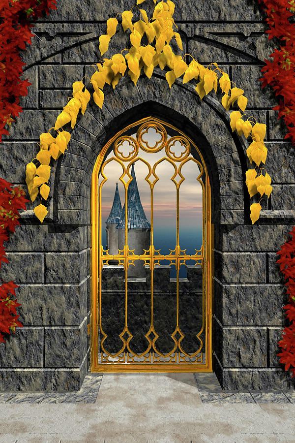 Castle Digital Art - Gothic Gate by David Griffith