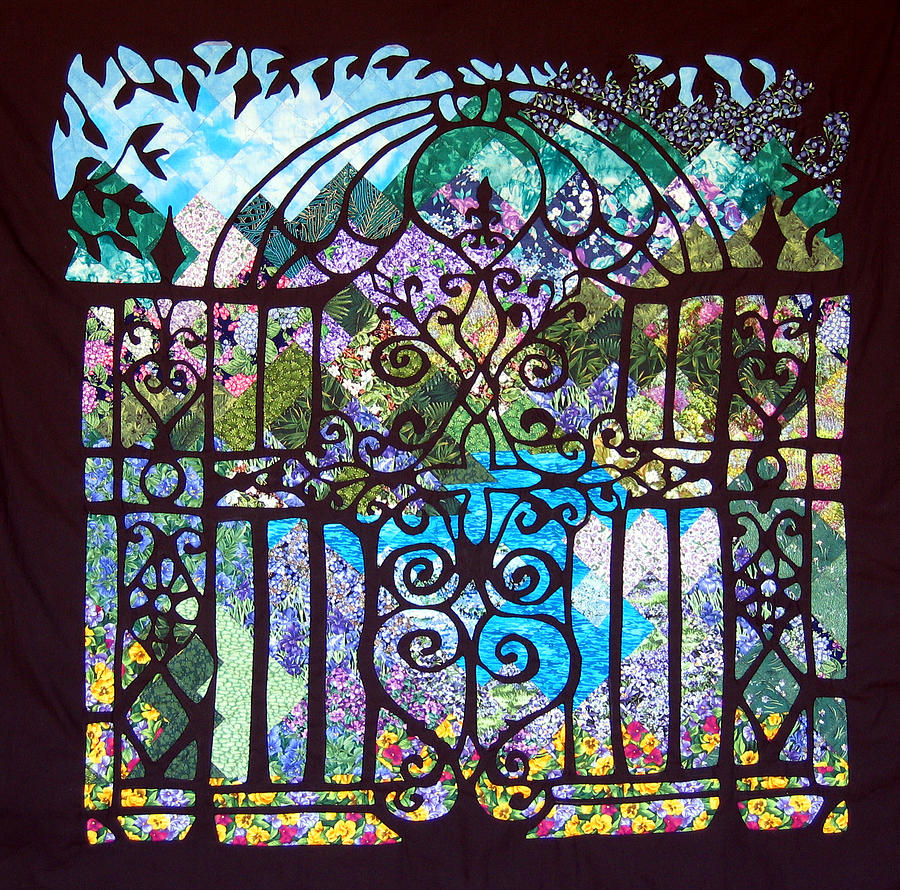 Gothic Gate to the Garden  Tapestry - Textile by Sarah Hornsby
