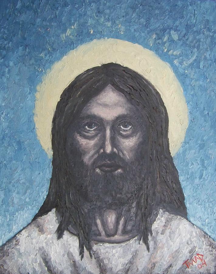Gothic Jesus Painting by Michael  TMAD Finney