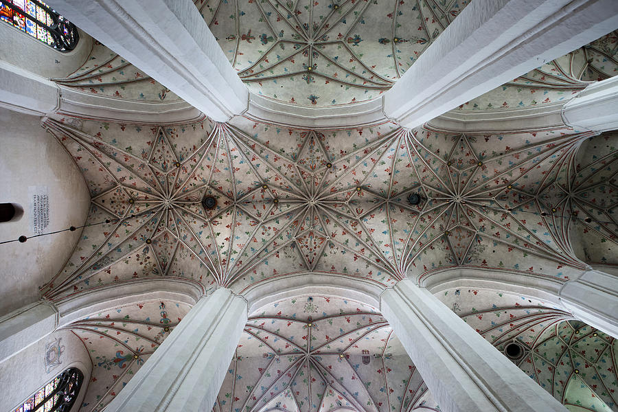 Gothic Ribbed Vault of Torun Cathedral Photograph by Artur Bogacki