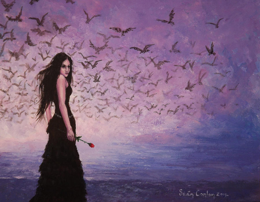 Bird Painting - Gothic Romance Three by Sean Conlon