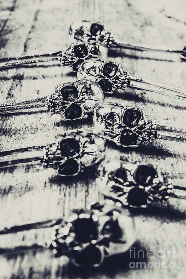 Gothic skull pins Photograph by Jorgo Photography