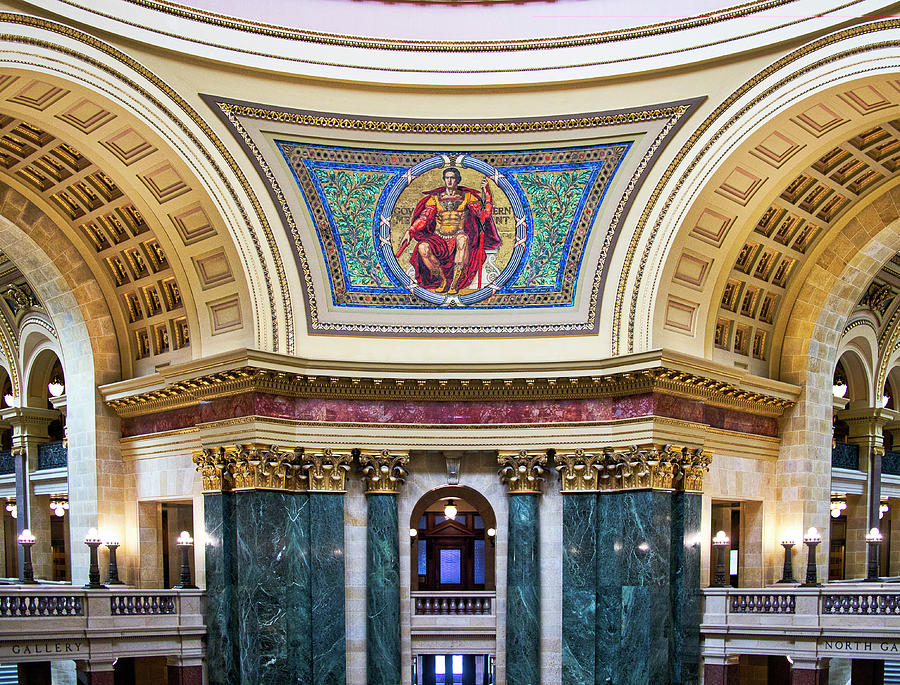 Government Mural - Capitol - Madison - Wisconsin Photograph by Steven Ralser