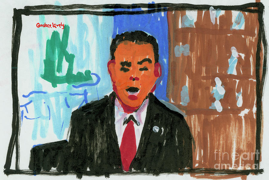 Governor Kaine State of the Union Rebuttal 2006 Painting by Candace Lovely