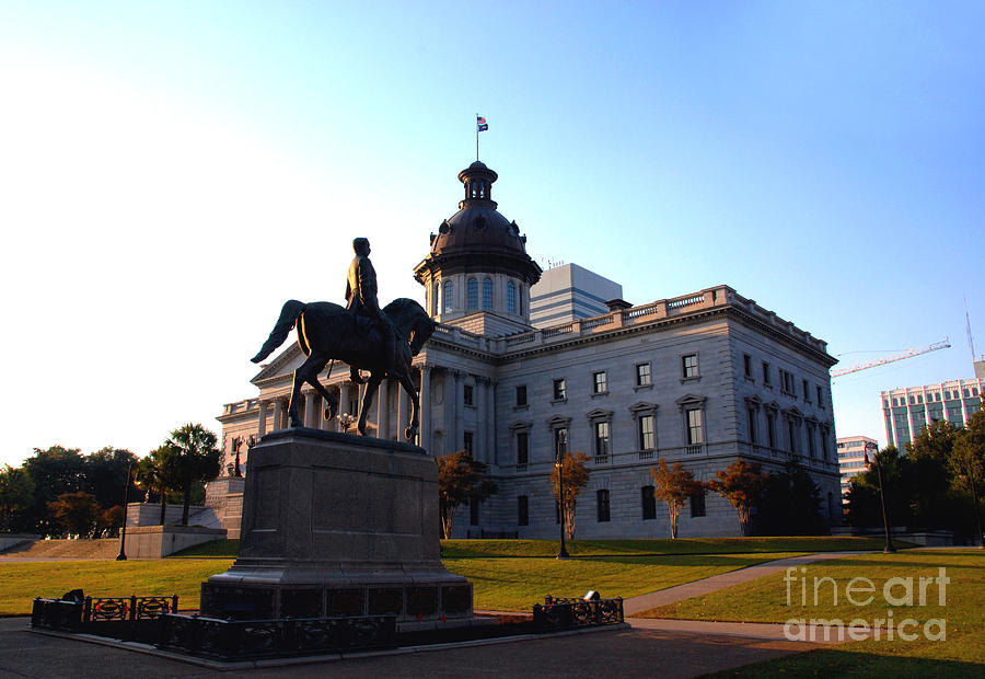 Governor Wade Hampton Statue In Columbia South Carolina Photograph
