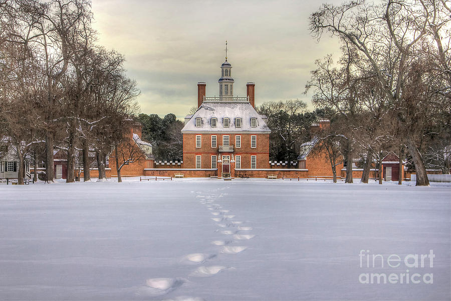 Governors Palace in Winter Photograph by Karen Jorstad