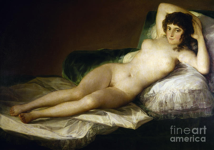 The Nude Maja, c1797 Painting by Francisco Goya