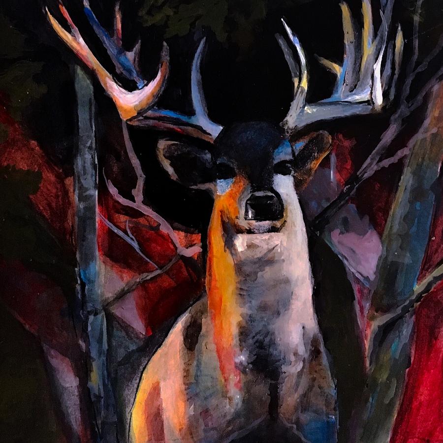 Deer Painting - Grace Beauty and Wildness by Michele Carter