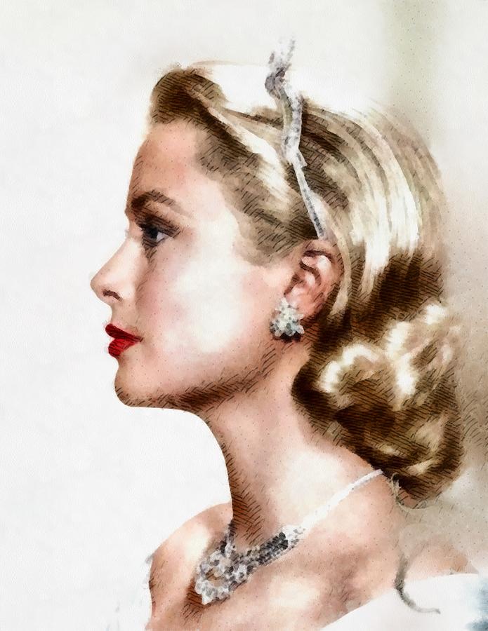 Grace Kelly, Actress and Princess Painting by Esoterica Art Agency