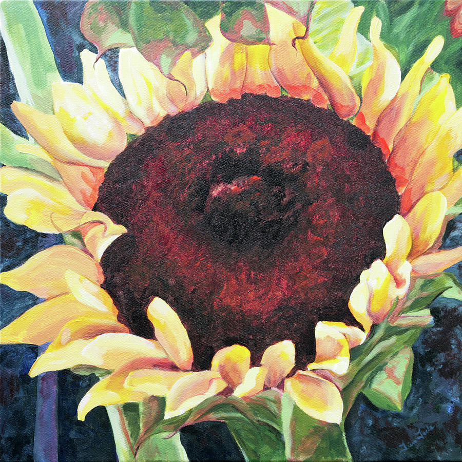 Sunflower Painting - Grace by Trina Teele