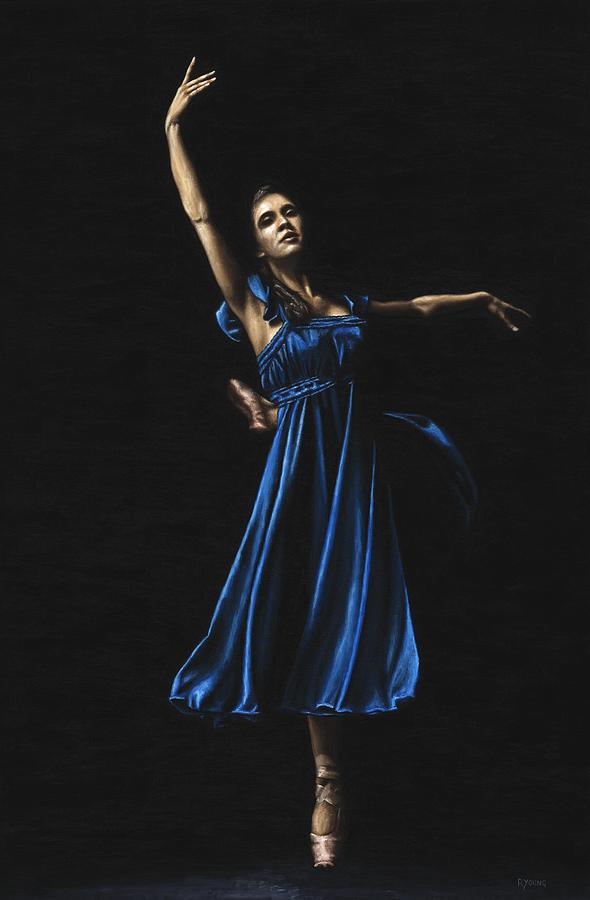 Graceful Dancer In Blue Painting