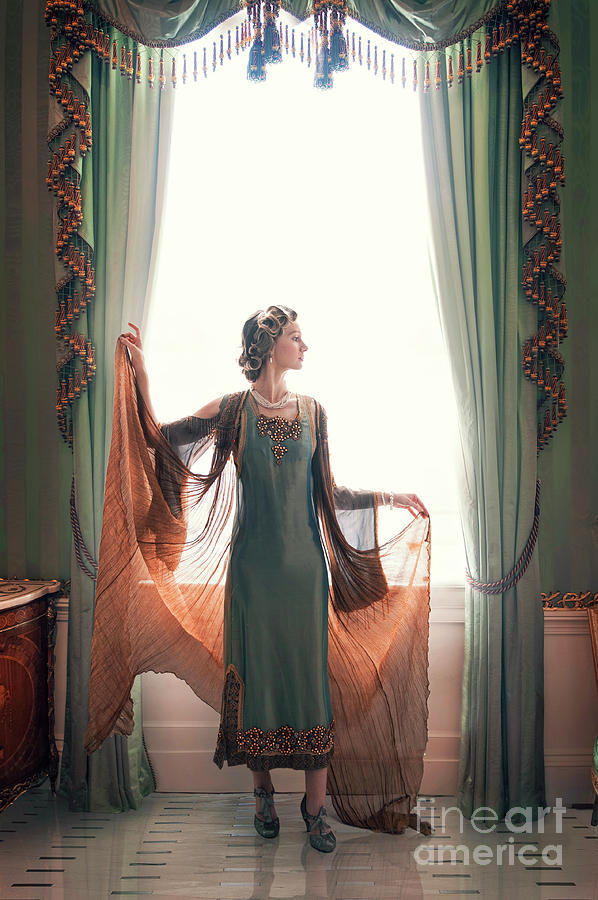 Graceful, Opulent 1920s Woman At The Window Photograph by Lee Avison