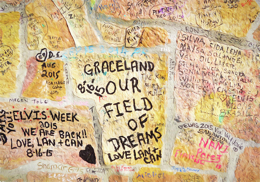 Graceland Grafitti Digital Art by Dennis Cox
