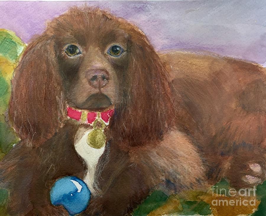 Dog Painting - Gracie by Debra Lampert-Rudman
