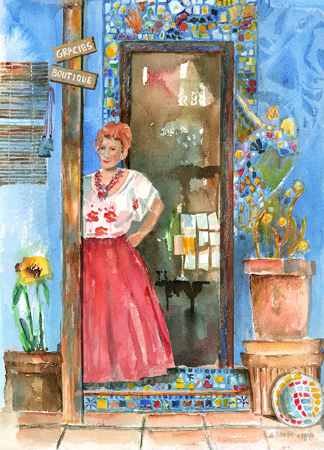 Gracies Boutique Painting by Arline Wagner