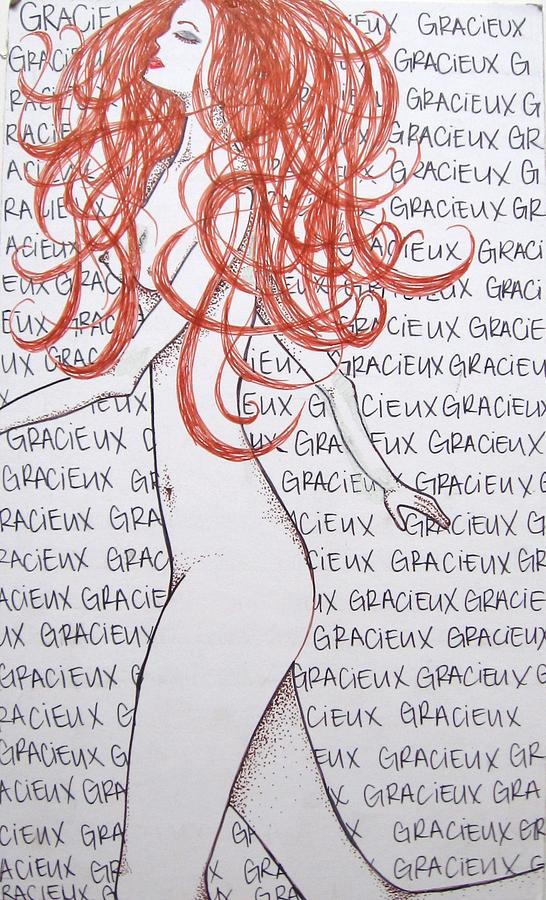 Gracieux Drawing by Sara Ashley Gracieux Drawing by Sara Ashley