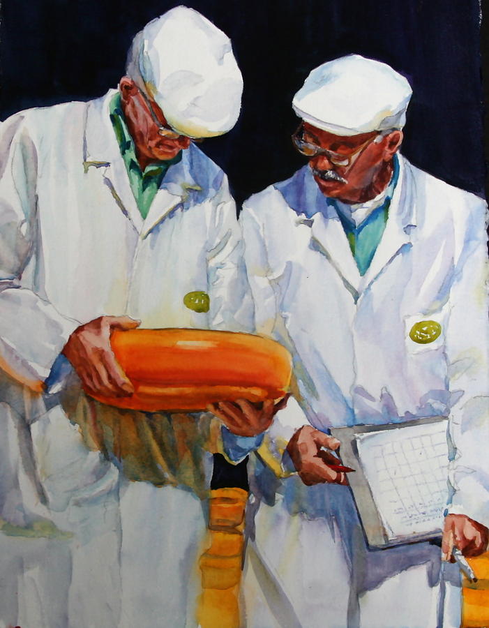 Grading The Product Painting by Carolyn Epperly