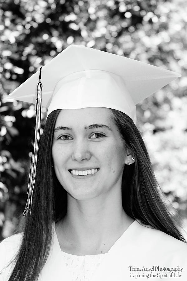 Graduation Black and White Photograph by Trina Ansel