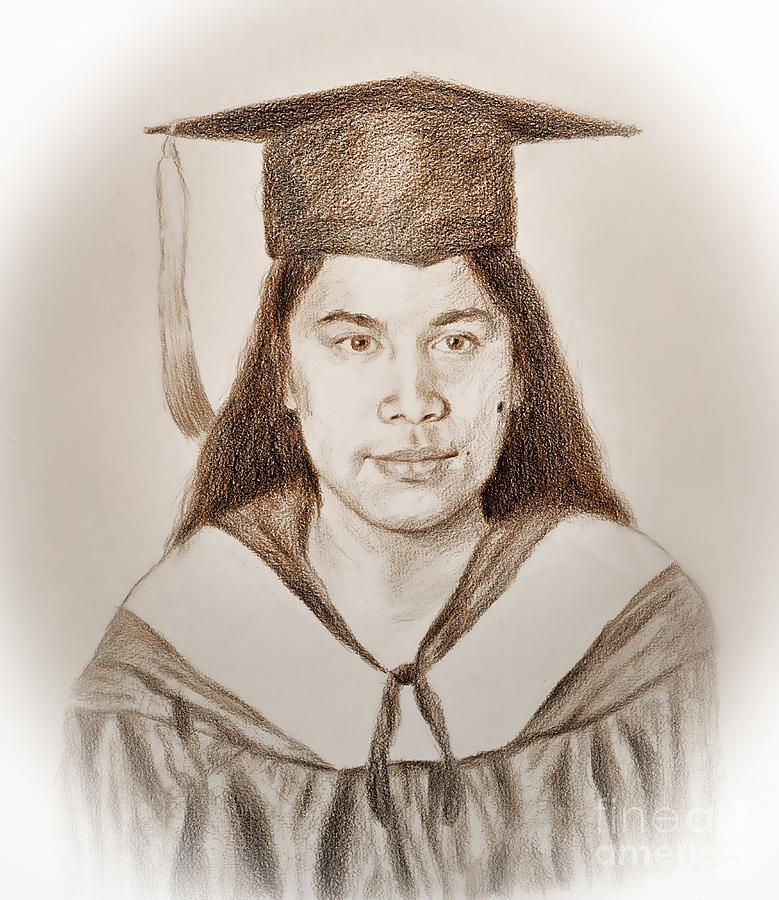 Graduation Portrait of a Filipina Beauty  Digital Art by Jim Fitzpatrick
