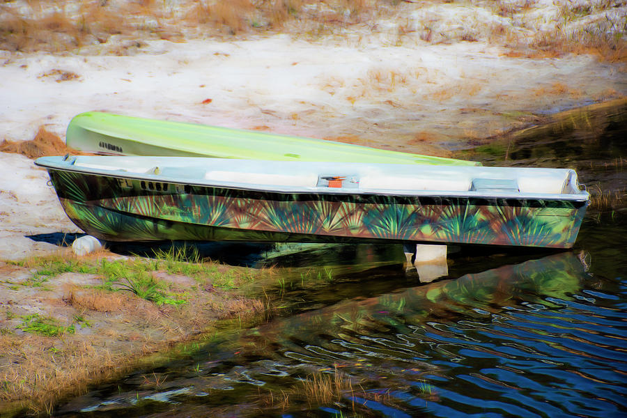 Graffiti Art On A Fishing Boat Photograph