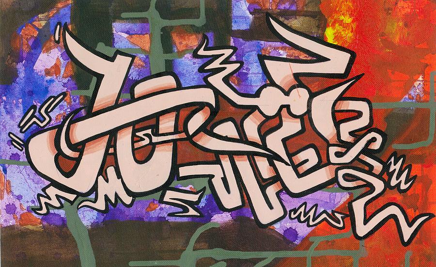Graffiti Art With Letters Painting By Makarand Joshi