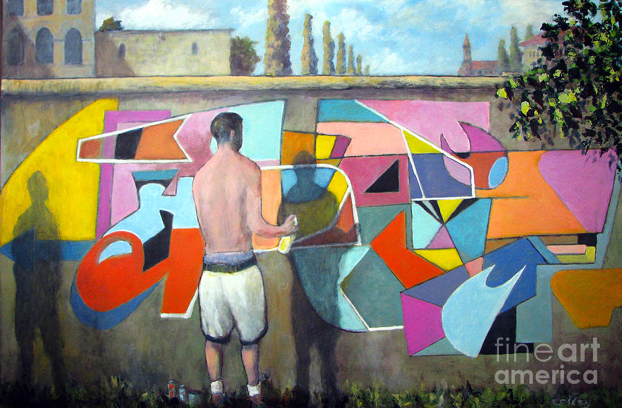 Graffiti Artist Painting by Mark Coffey - Fine Art America