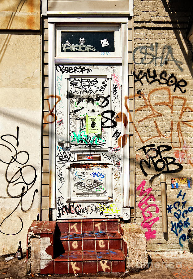 New Orleans Photograph - Graffiti Doorway New Orleans by Kathleen K Parker