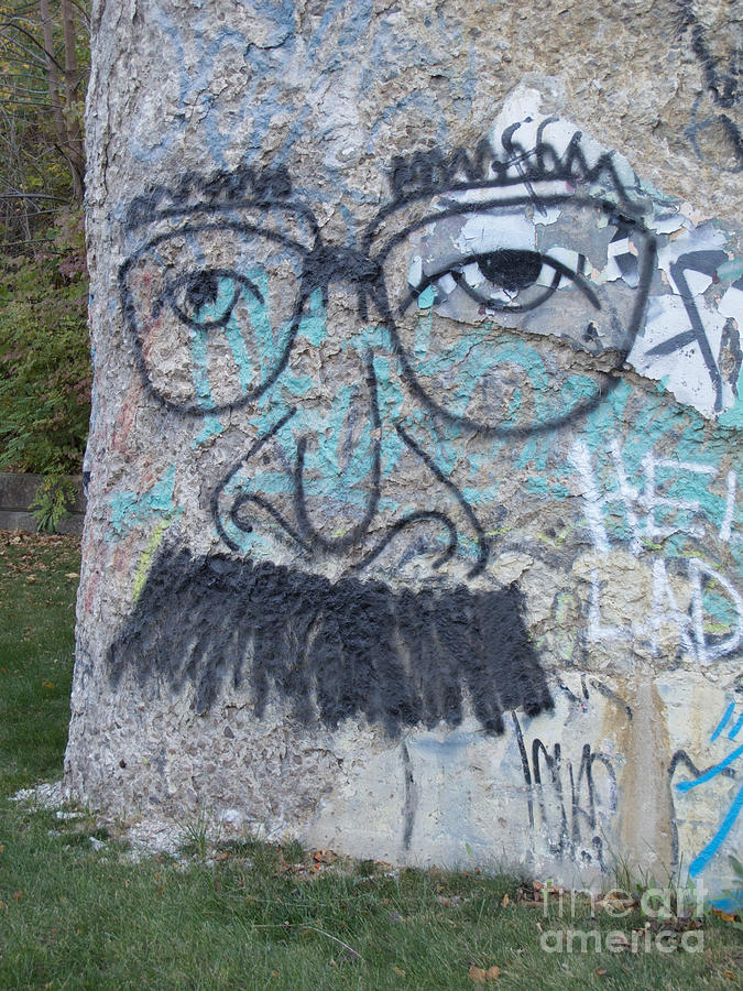 Graffiti Face Photograph by Ann Horn