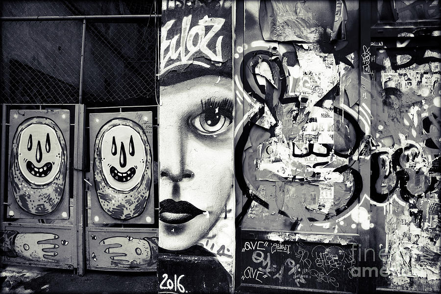 Graffiti in Black and White - I am Photograph by Daliana Pacuraru