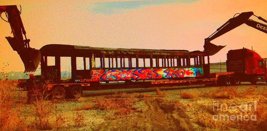 Graffiti Laden Rusted Out Saltair Train Car Scrapped February 18 2012 Photograph by Richard W Linford