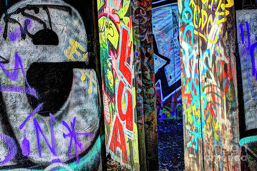 Graffiti Mosaic Photograph by Terry Rowe Graffiti Mosaic Photograph by Terry Rowe