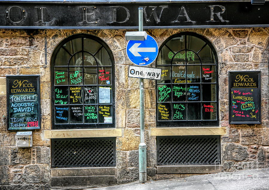 Graffiti Pub Scotland Edinburgh  Photograph by Chuck Kuhn