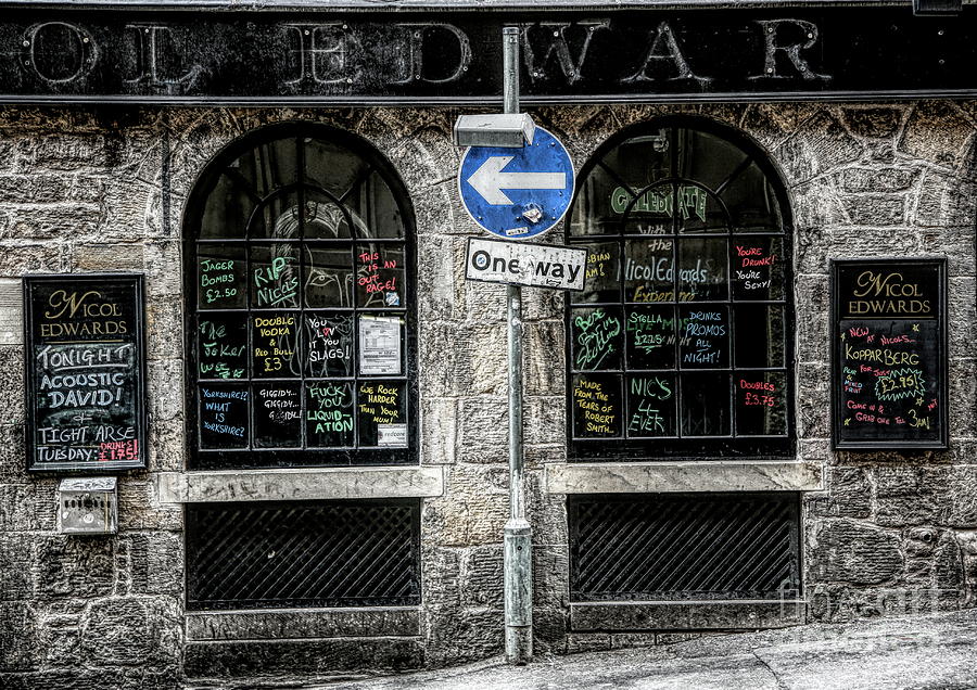 Graffiti Pub Scotland Europe  Photograph by Chuck Kuhn