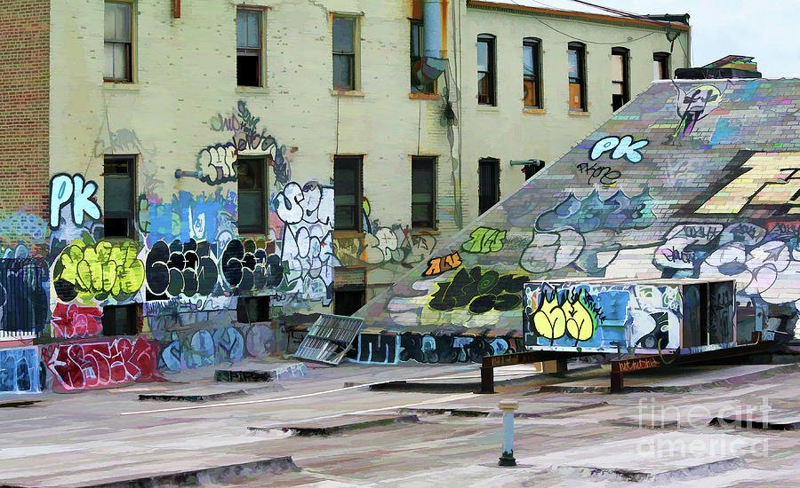 Graffiti Roof Tops NY  Photograph by Chuck Kuhn